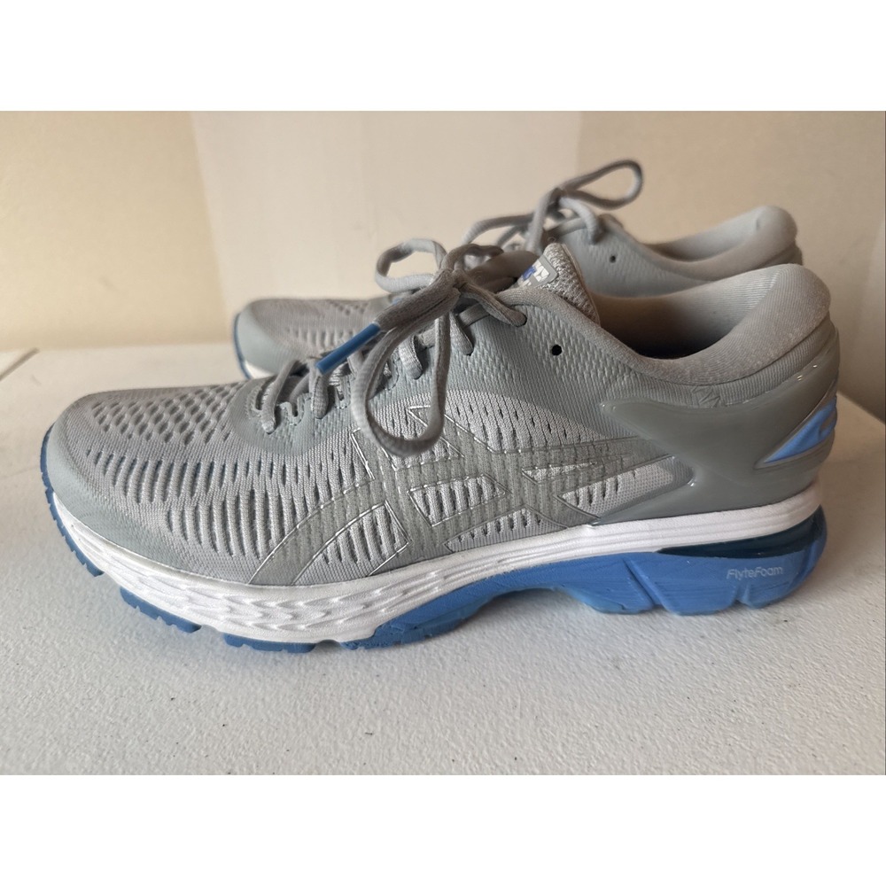 Asics Gel-Kayano 25 Athletic Running Shoes - Gray w/ Blue - 1012A026 - Size 10.5